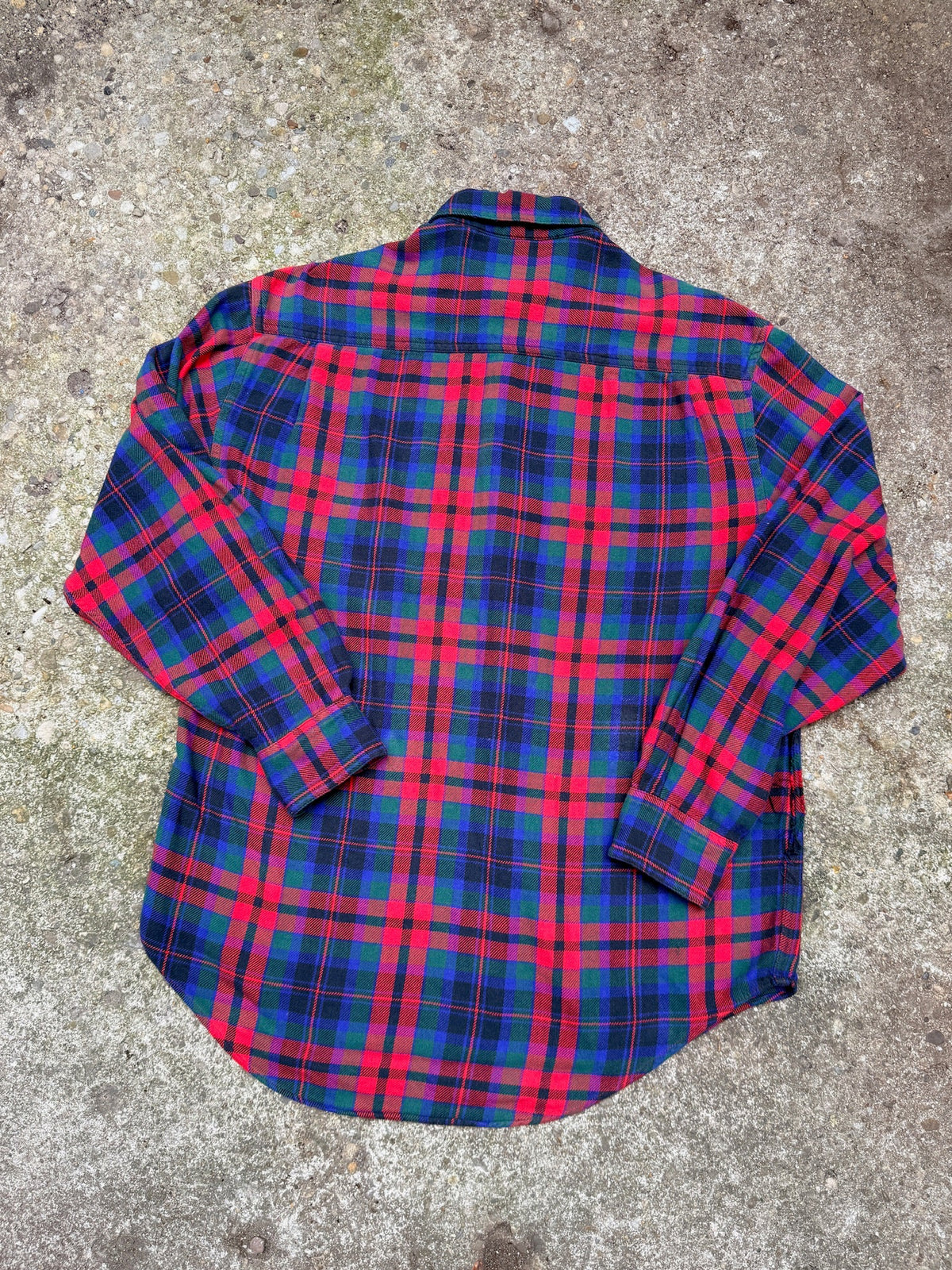 Vintage 1990's Gap 100% Cotton Red & Green Plaid Button Down Shirt