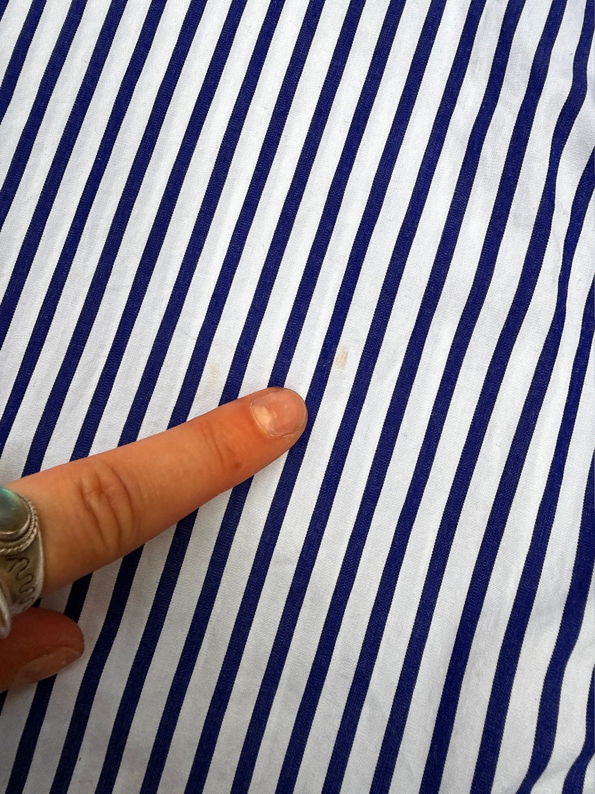 Vintage Style Ralph Lauren Blue Striped Nautical Yacht Club Button Down
