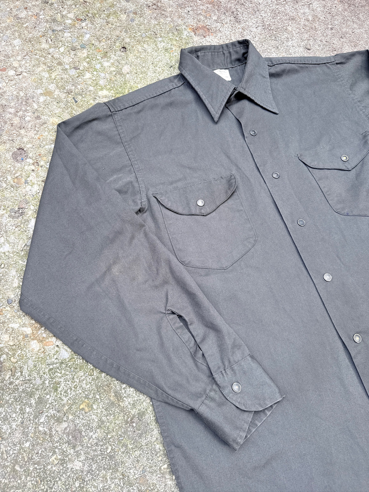 Vintage 1960’s OshKosh B'Gosh Dark Green Snap Closure Button Down Shirt
