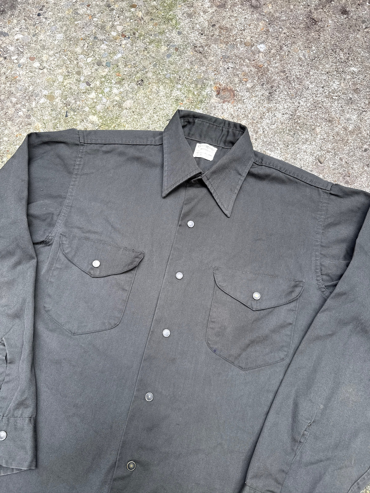 Vintage 1960’s OshKosh B'Gosh Dark Green Snap Closure Button Down Shirt
