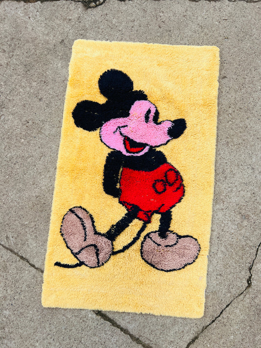 70's Yellow Mickey Mouse Carpet