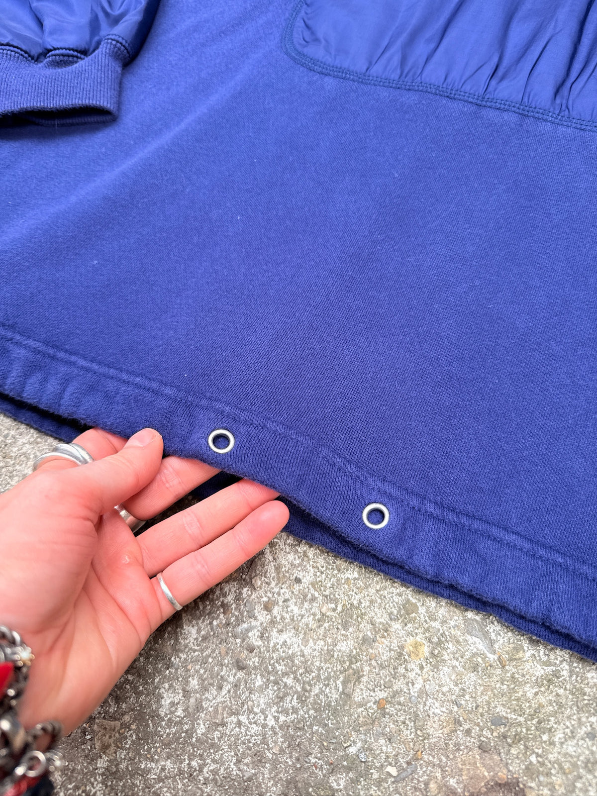 Vintage 1990's EBTEK By Eddie Bauer Navy Blue Quarter Zip Pullover