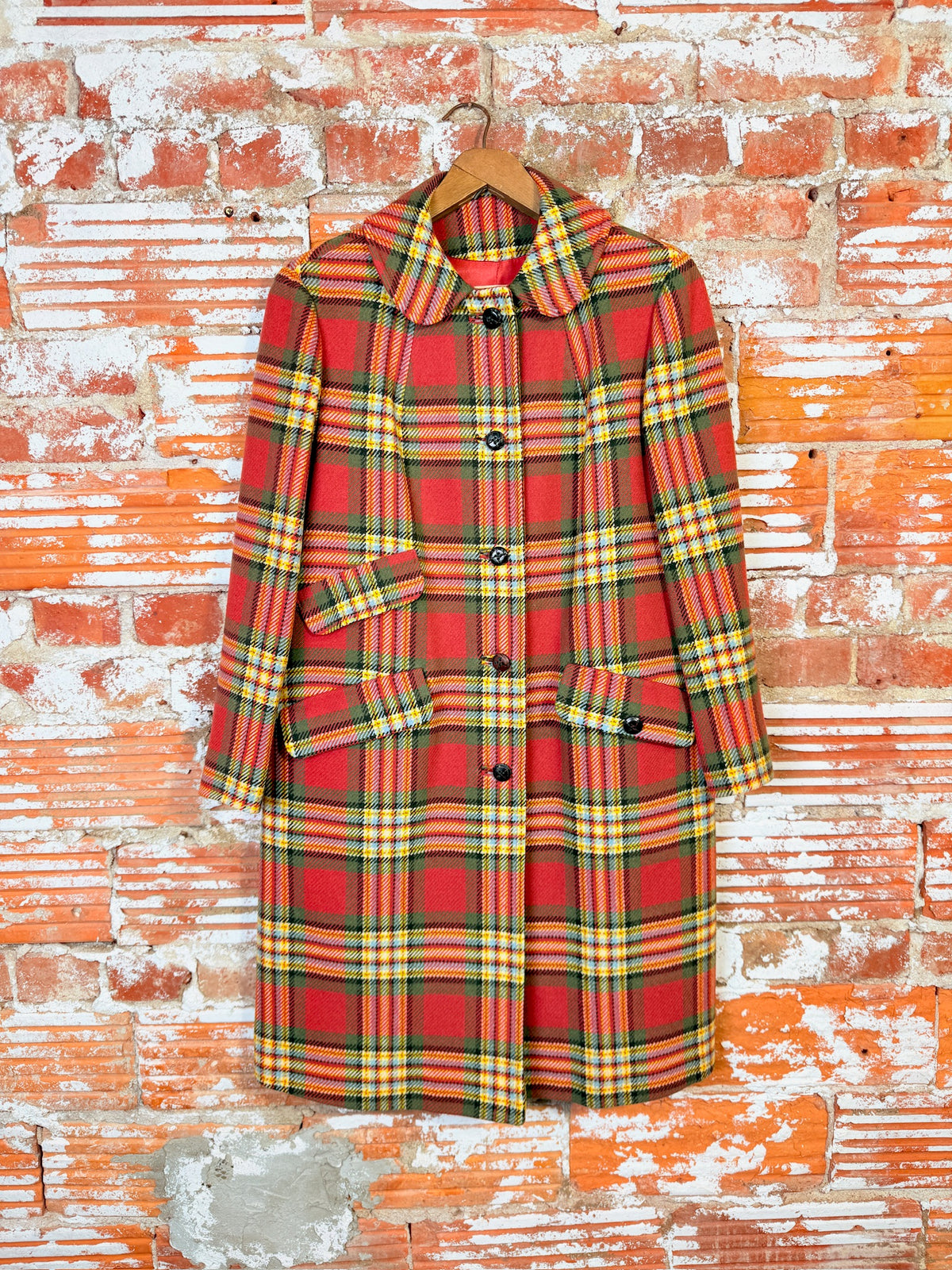 Vintage 1950's/60's Pendleton Red Plaid Pattern Coat