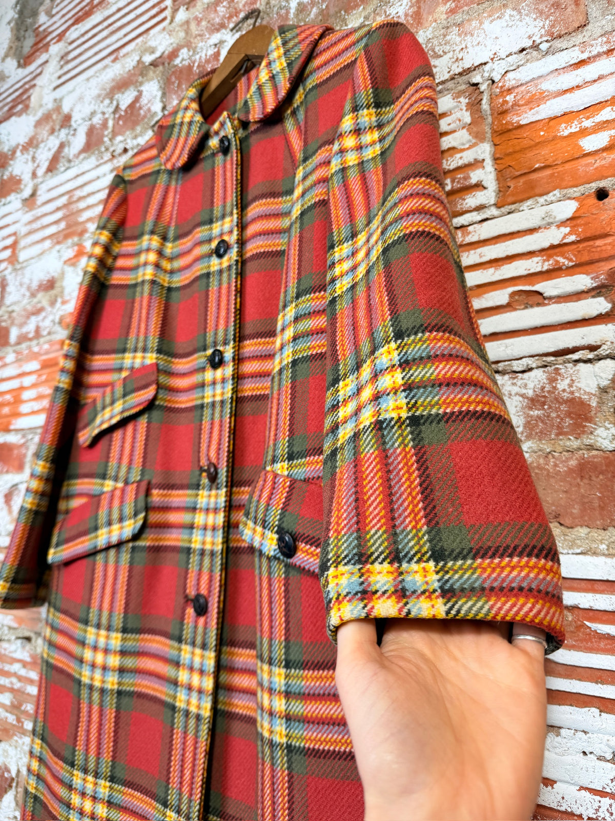 Vintage 1950's/60's Pendleton Red Plaid Pattern Coat
