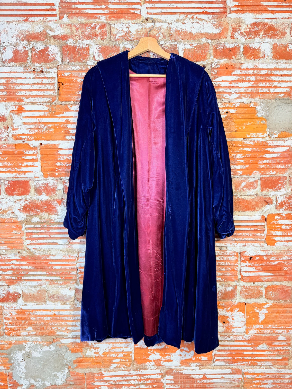 Vintage 1940's/50's Blue Velvet Swing Coat