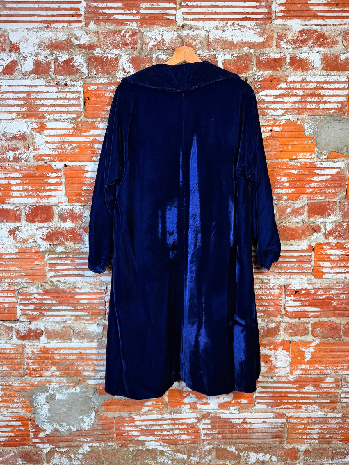 Vintage 1940's/50's Blue Velvet Swing Coat