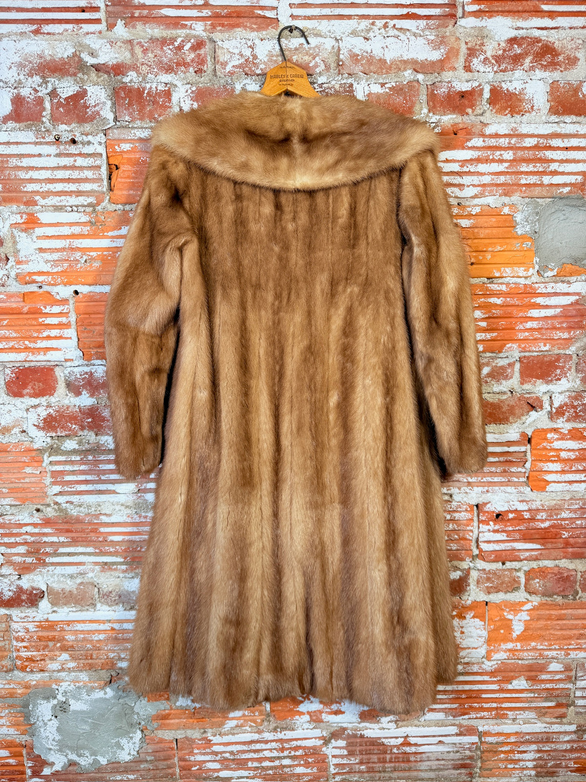 Vintage 1940's Davidson Blonde Mink Wide Collar Coat