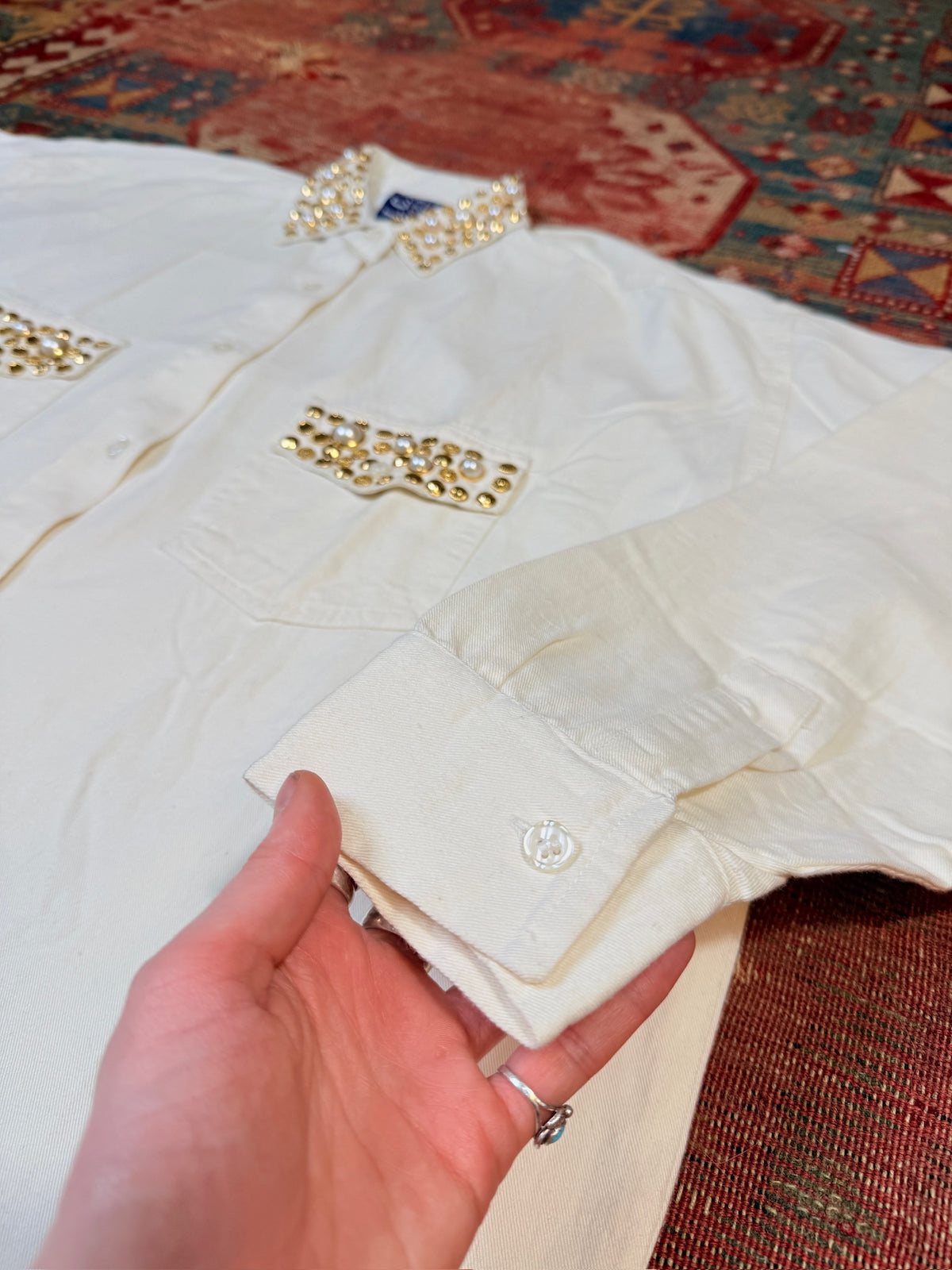 Vintage 1980’s I.C.E. Look NY White Cotton Button-Up Shirt | L