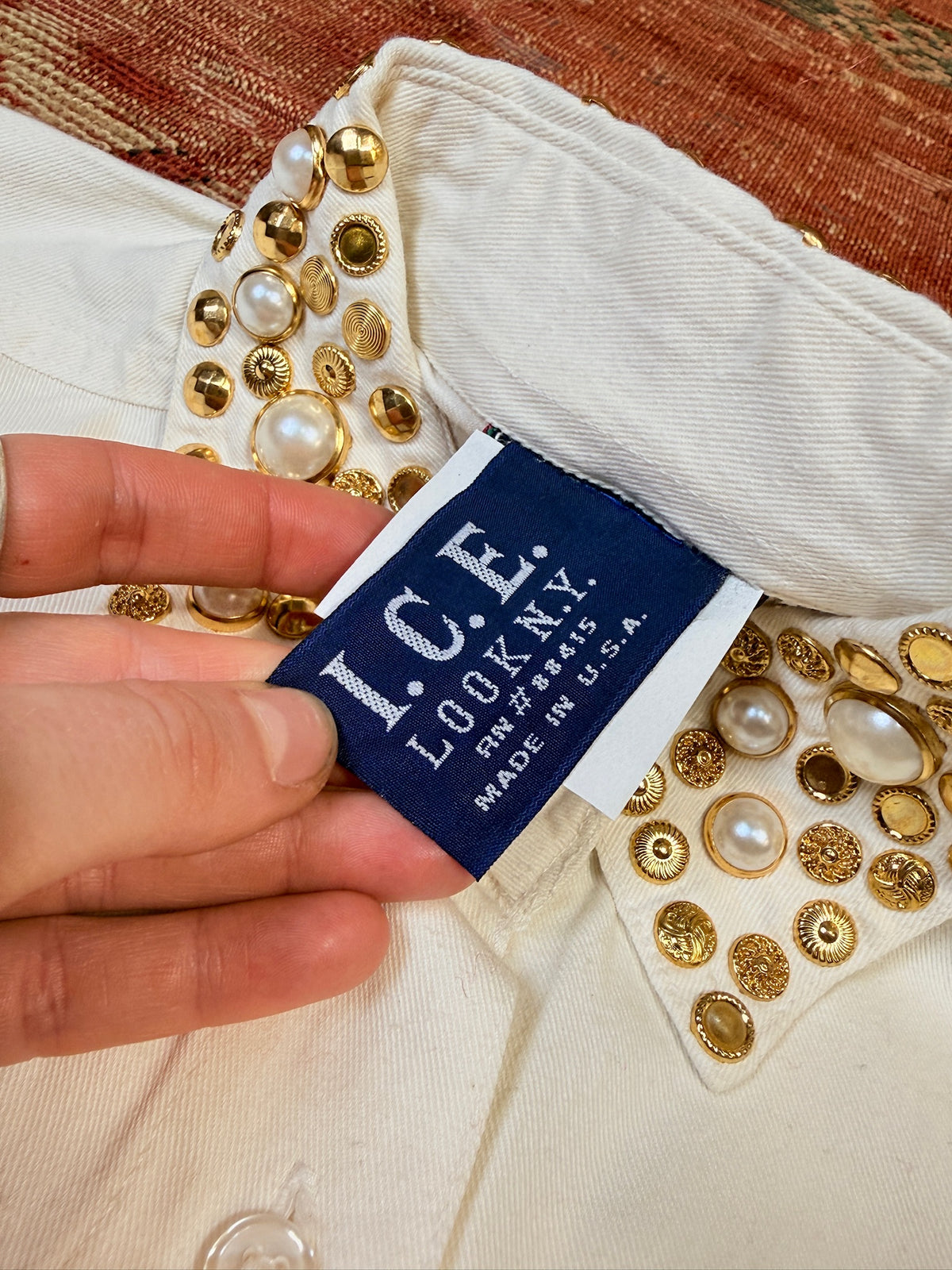 Vintage 1980’s I.C.E. Look NY White Cotton Button-Up Shirt | L
