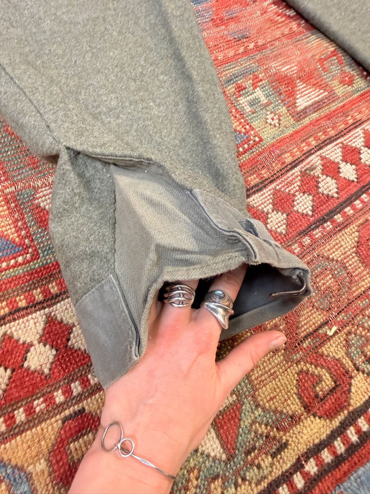 Vintage 1940s Swedish Military Relaxed Fit Wool Trousers | 38x31