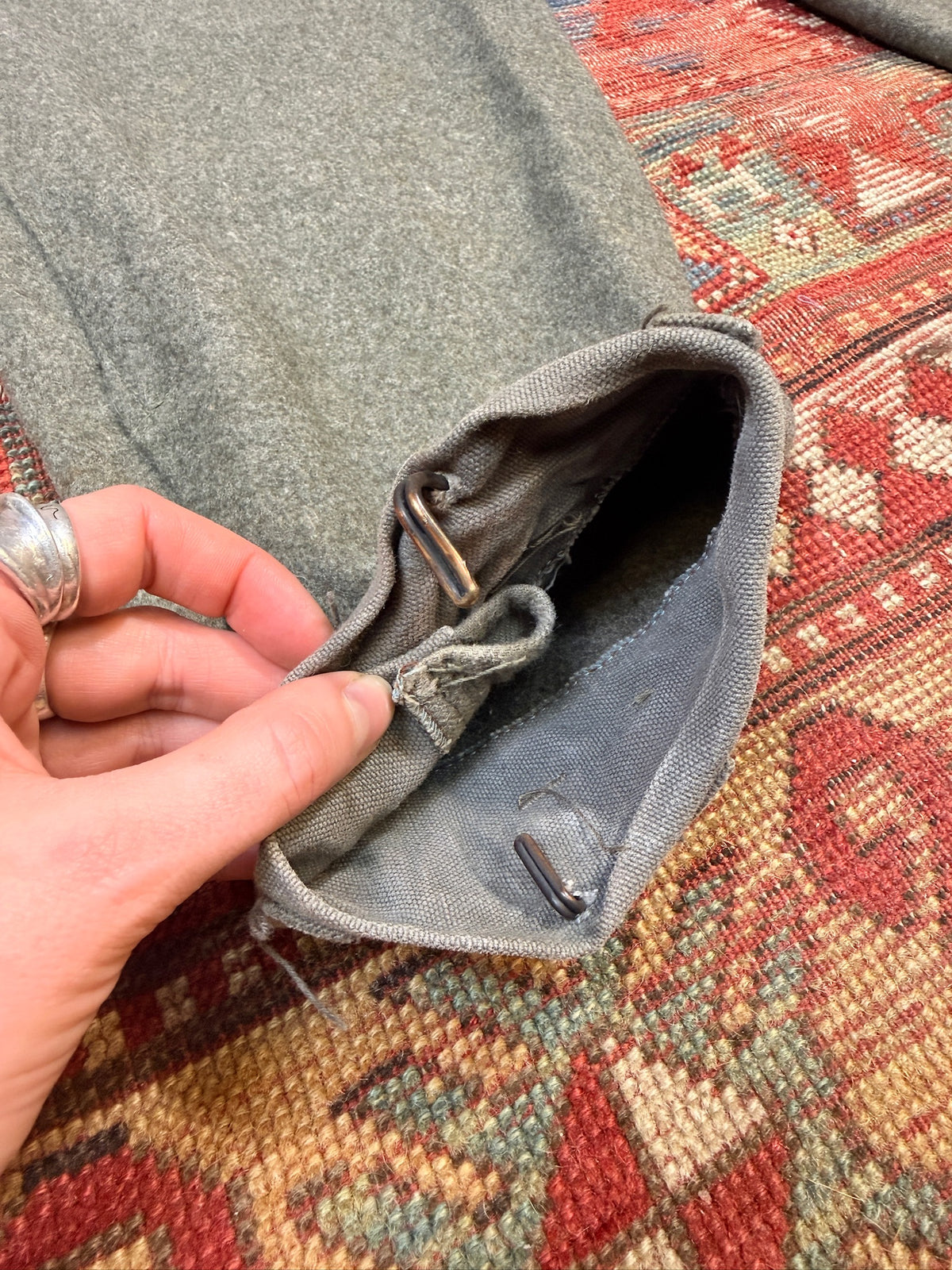 Vintage 1940s Swedish Military Relaxed Fit Wool Trousers | 38x31