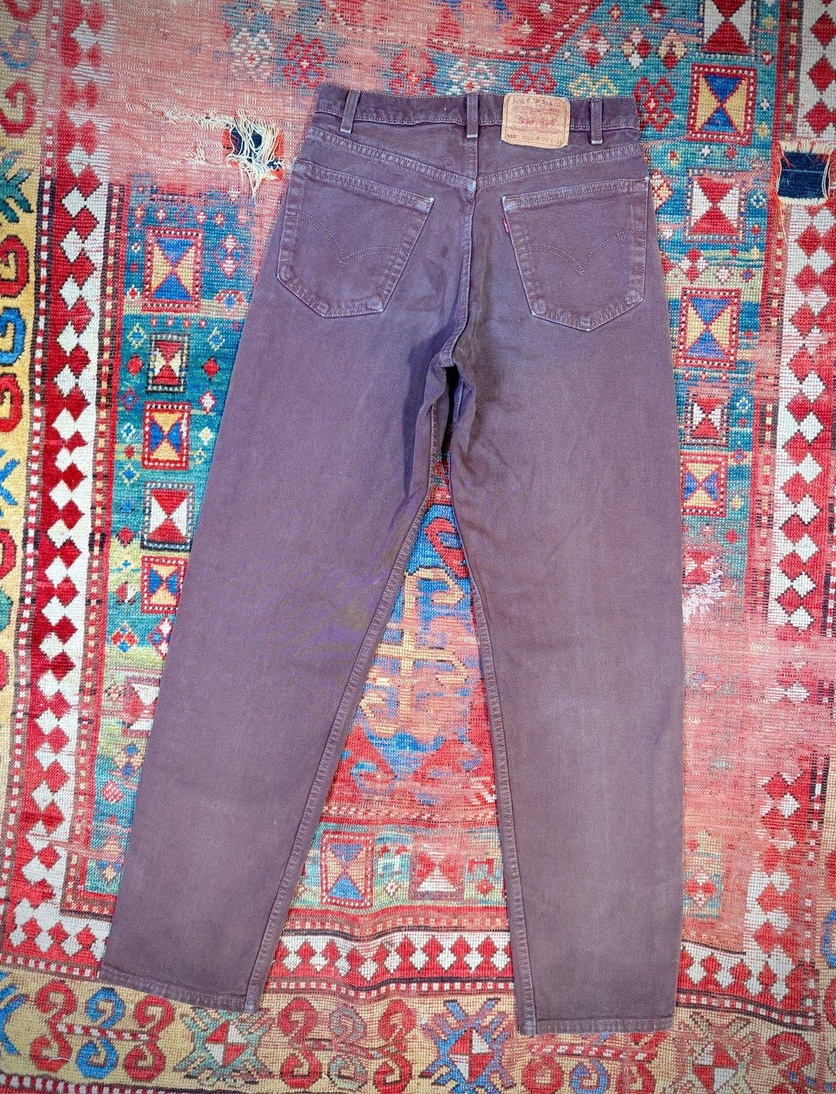 Vintage 1980s Levi's 555 Relaxed Fit Brown Jeans | 30x34