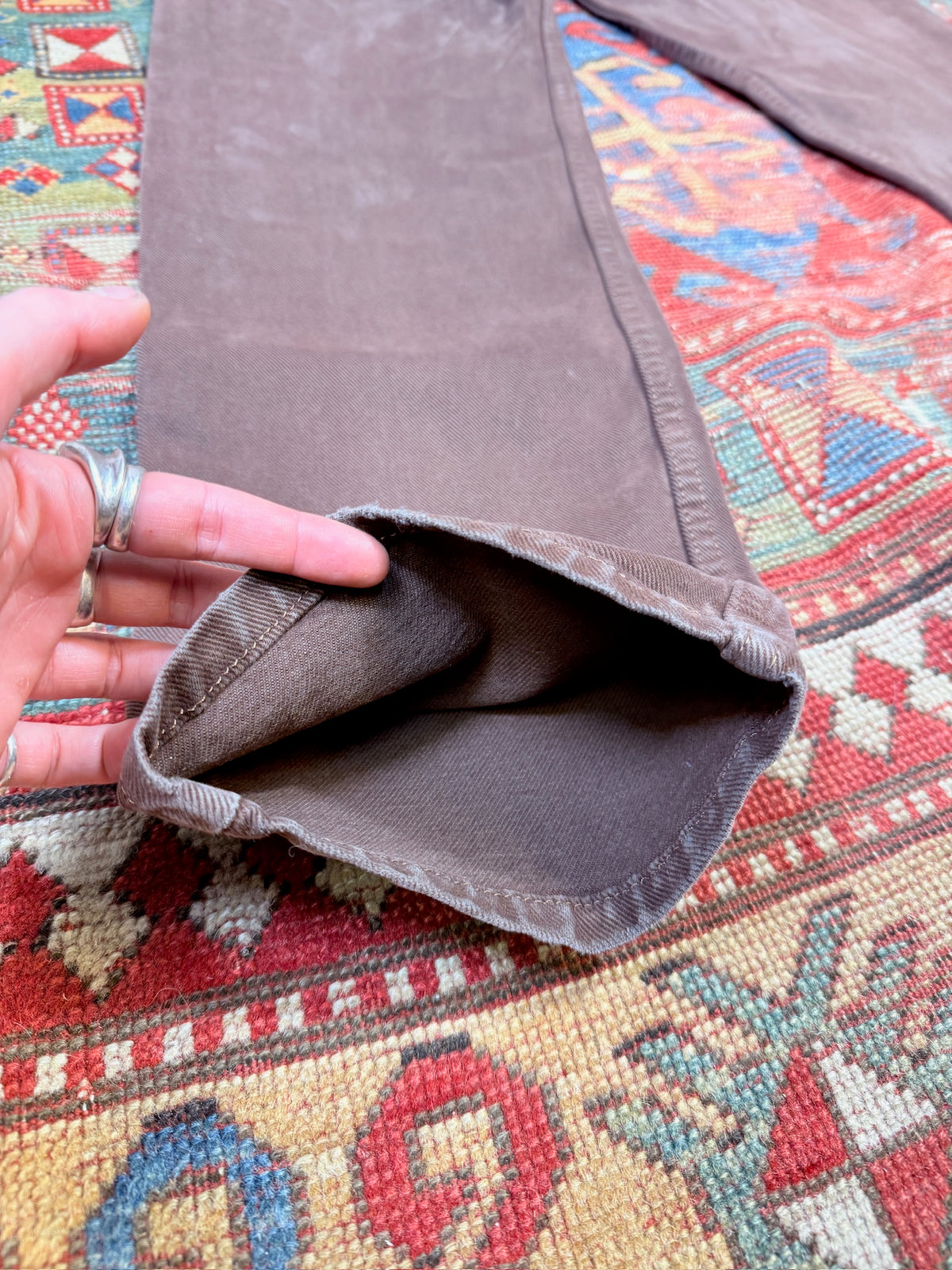 Vintage 1980s Levi's 555 Relaxed Fit Brown Jeans | 30x34