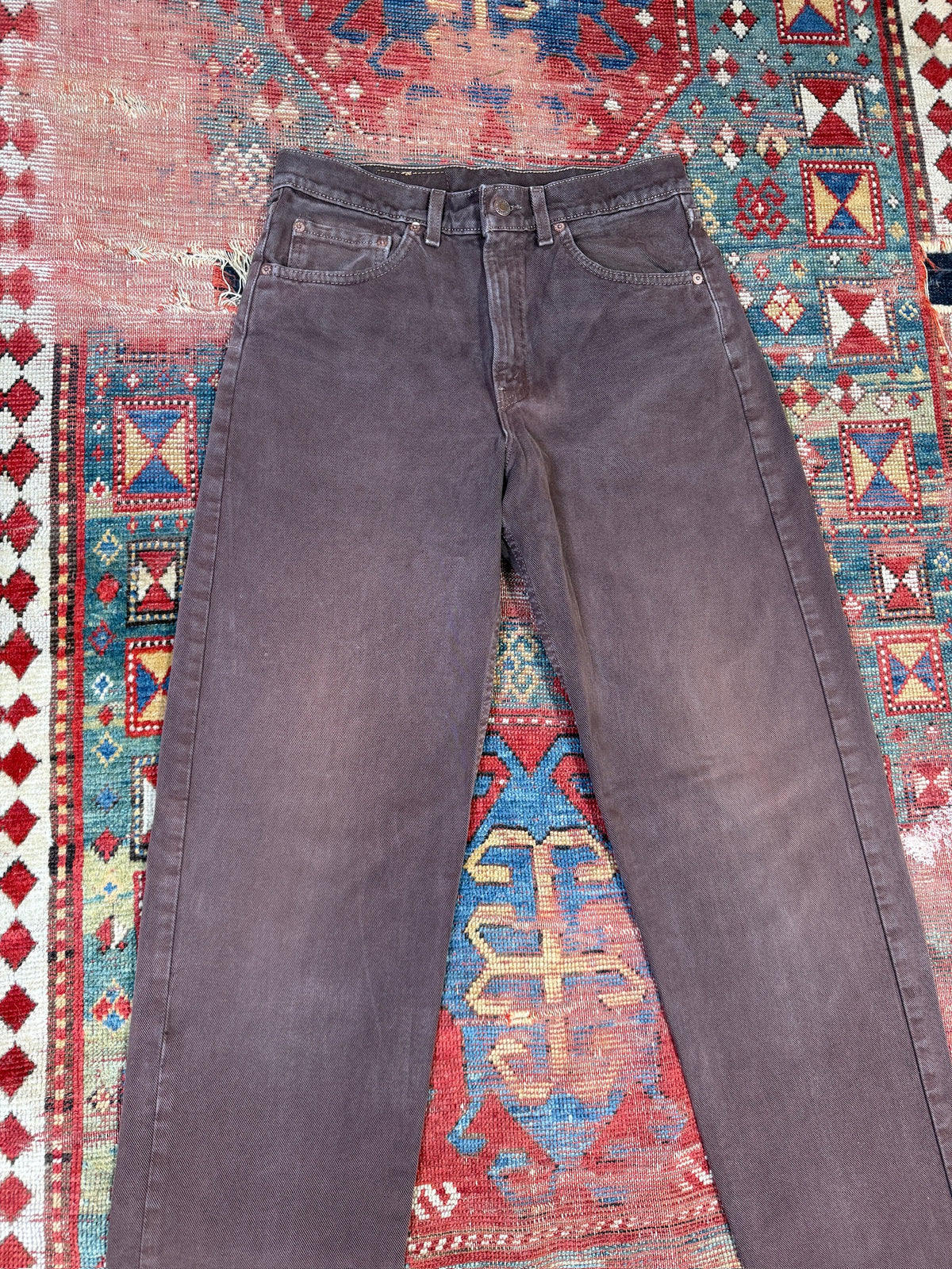 Vintage 1980s Levi's 555 Relaxed Fit Brown Jeans | 30x34