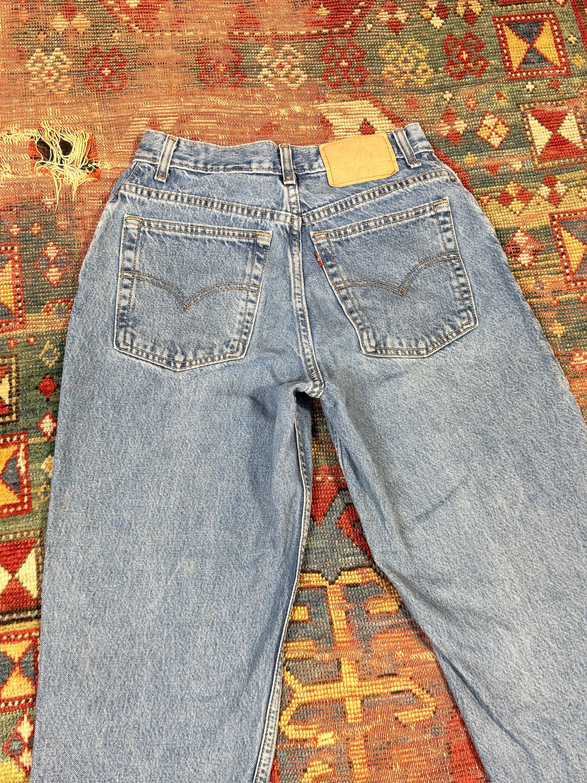 Vintage Blank Patch Levi's Red Tab Medium Wash Jeans | 26x29