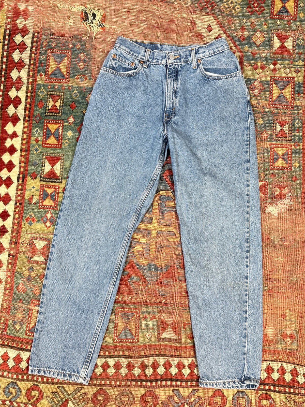 Vintage Blank Patch Levi's Red Tab Medium Wash Jeans | 26x29
