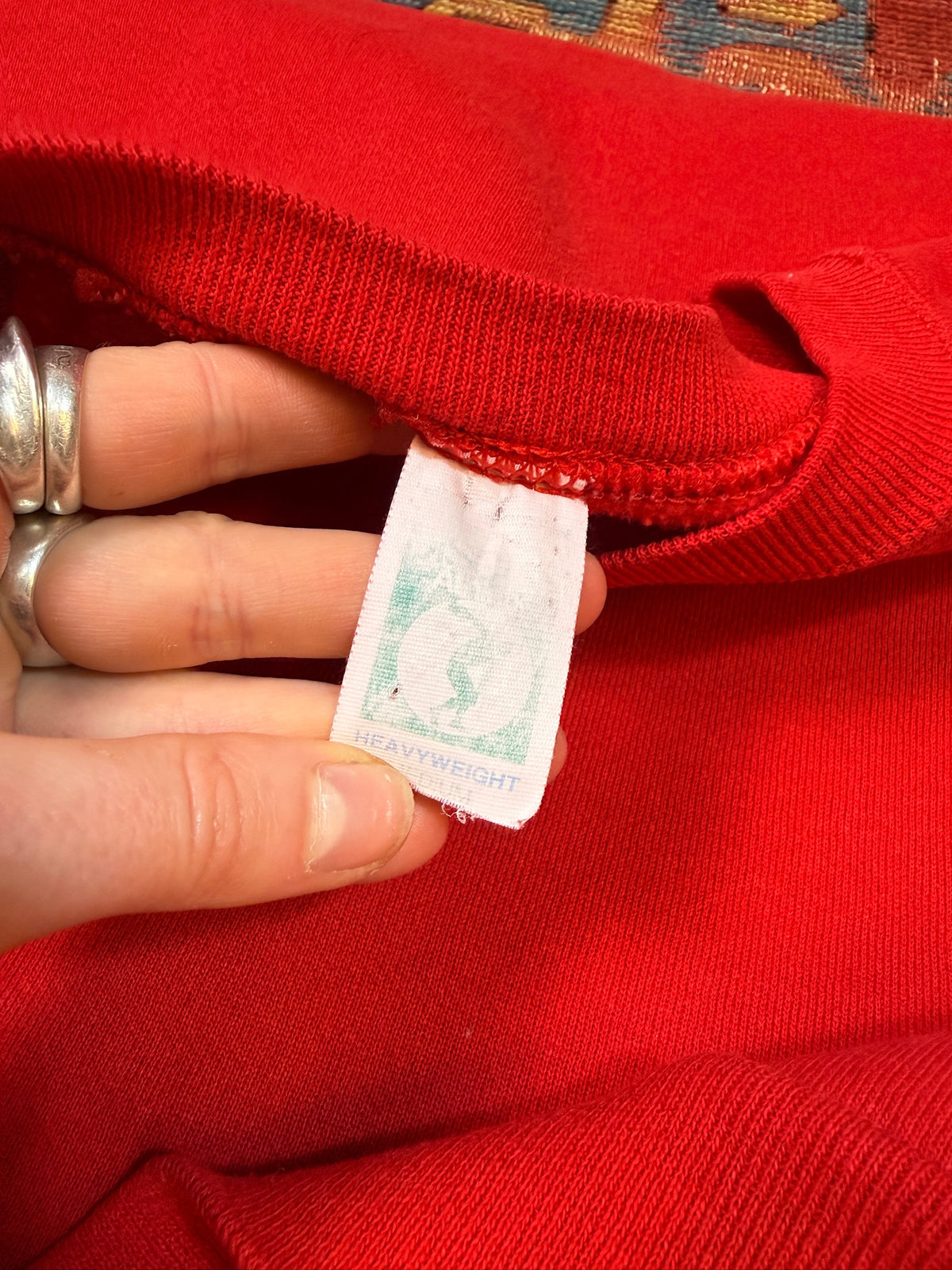 Vintage 1980s Arizona Insignia Red Cotton Raglan Crewneck | M