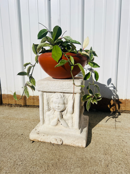Antique Cherub Angel Garden Pedestal