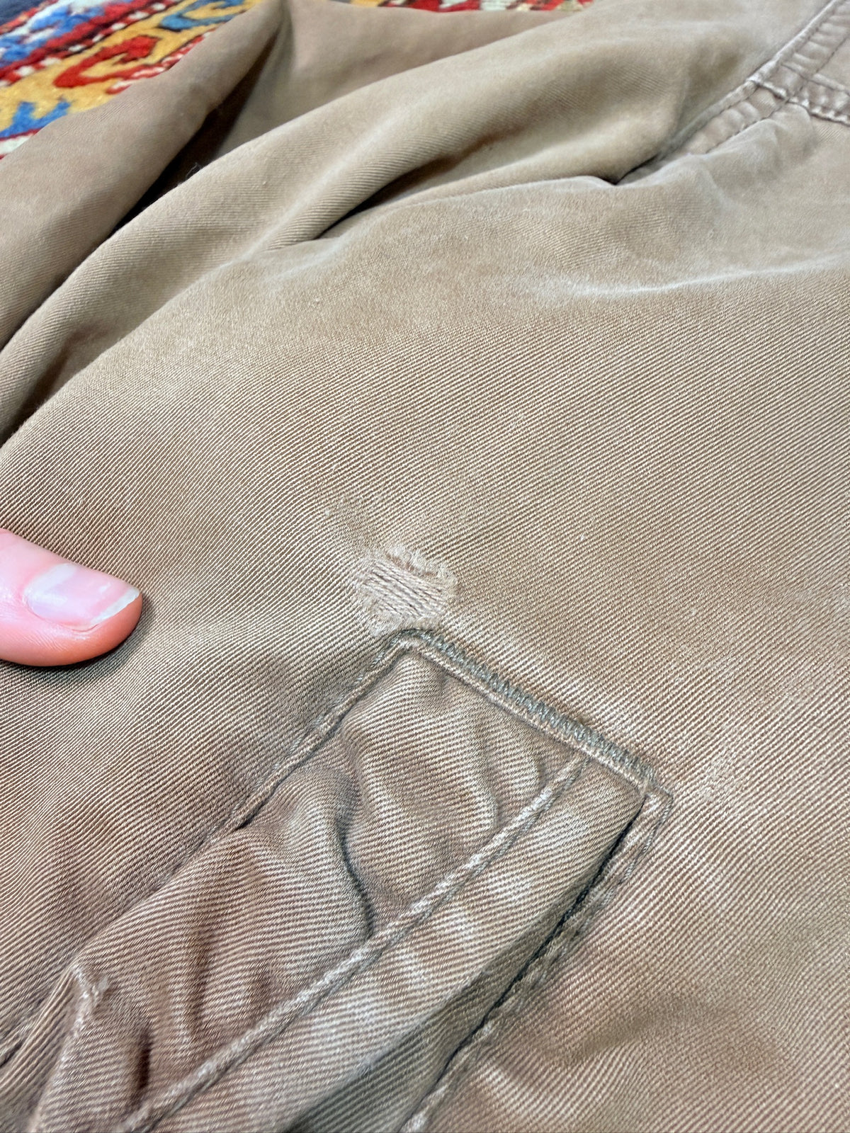 Vintage Early 2000s Abercrombie and Fitch Cotton Wool-Lined Zip-up Jacket | L