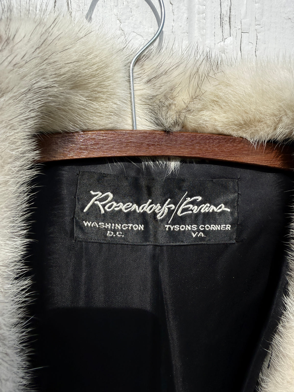 Vintage 1970s-80s Rosendorf/Evans Black Persian Curly Wool with Mink Collar and Cuff Double Breasted Jacket