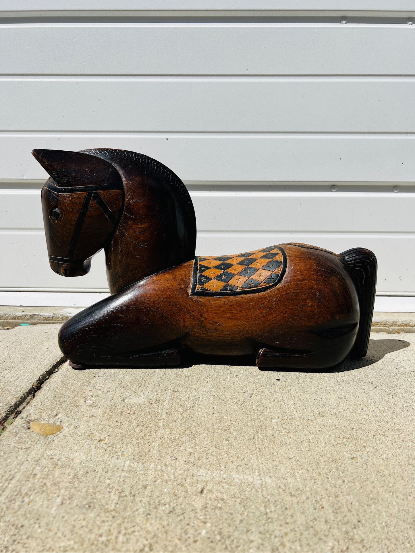 Wood Carved Horse Folk Art