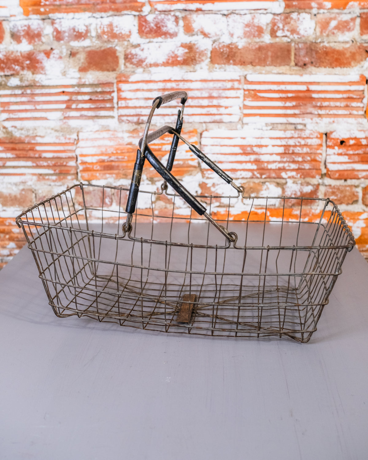 Vintage 1950's United Steel Co. Industrial Wire Basket