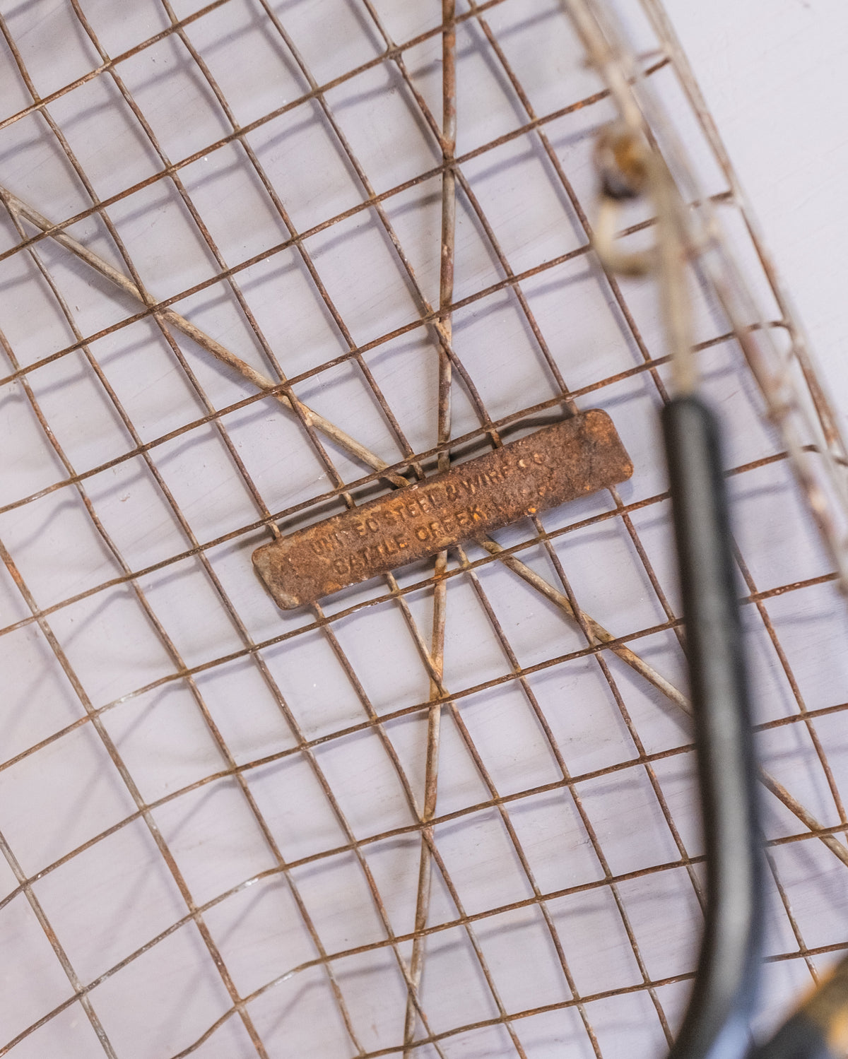 Vintage 1950's United Steel Co. Industrial Wire Basket