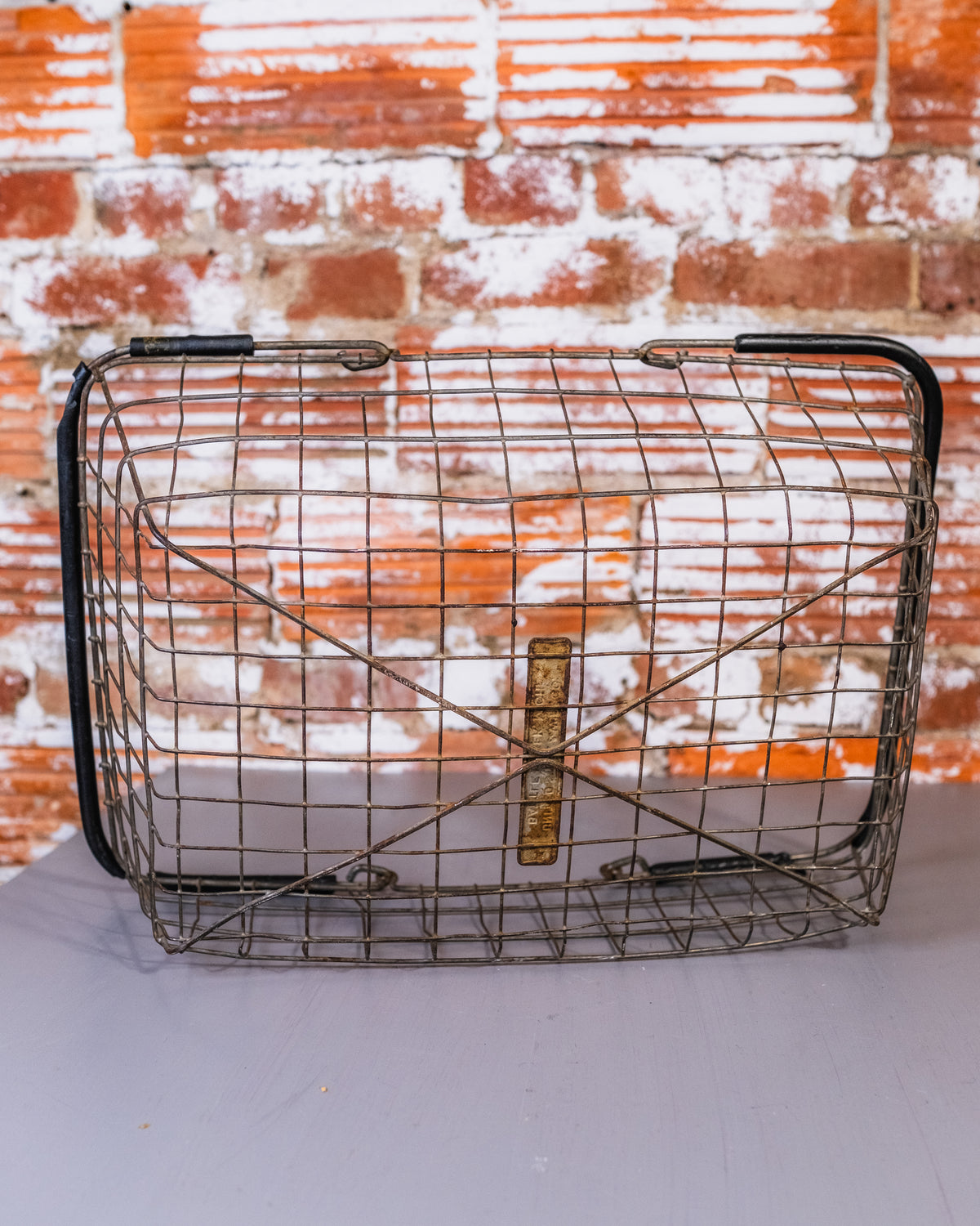 Vintage 1950's United Steel Co. Industrial Wire Basket