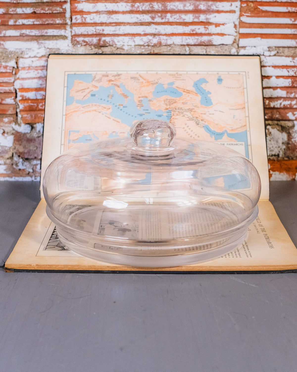 Vintage MCM Glass Domed Pie Plate
