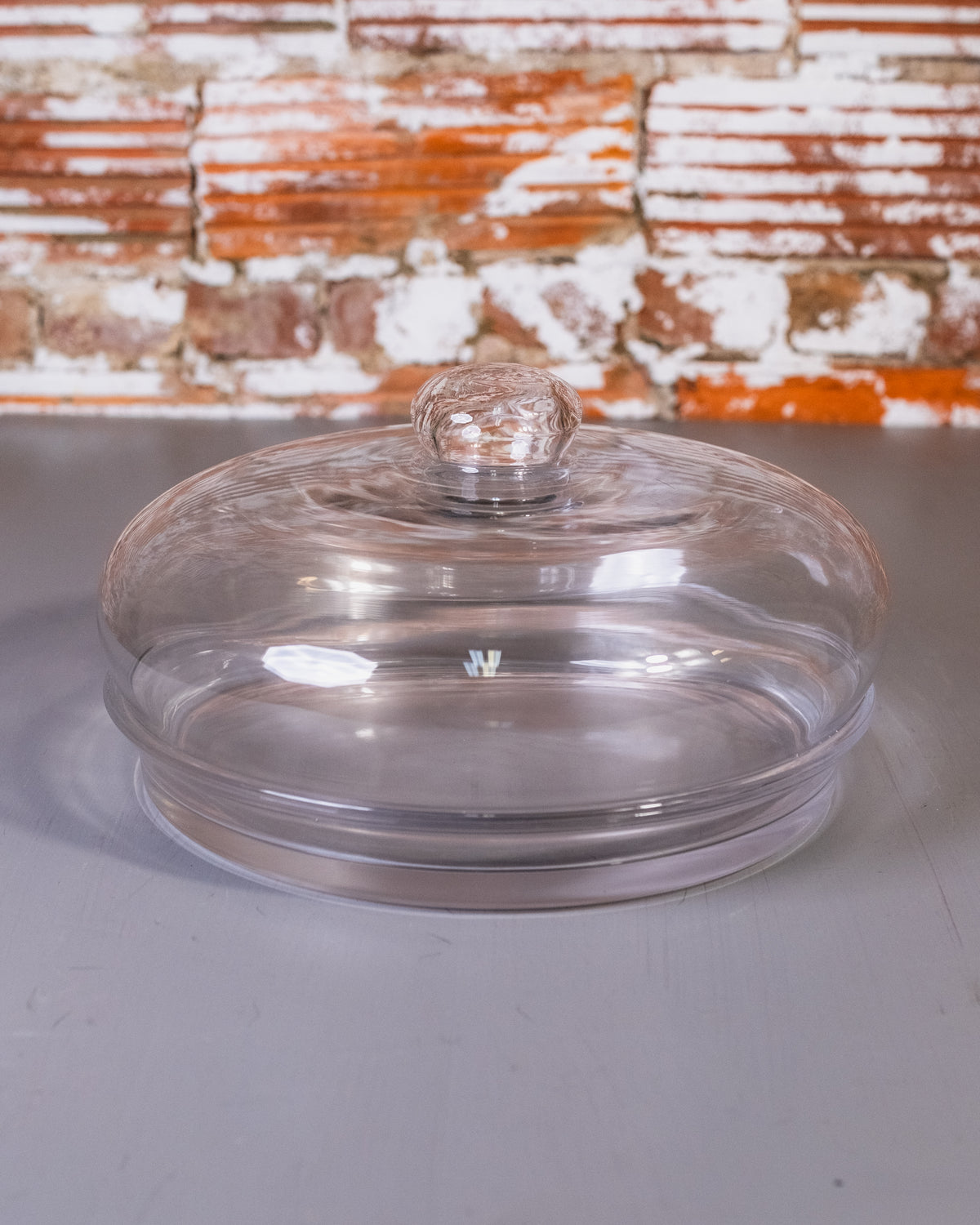 Vintage MCM Glass Domed Pie Plate