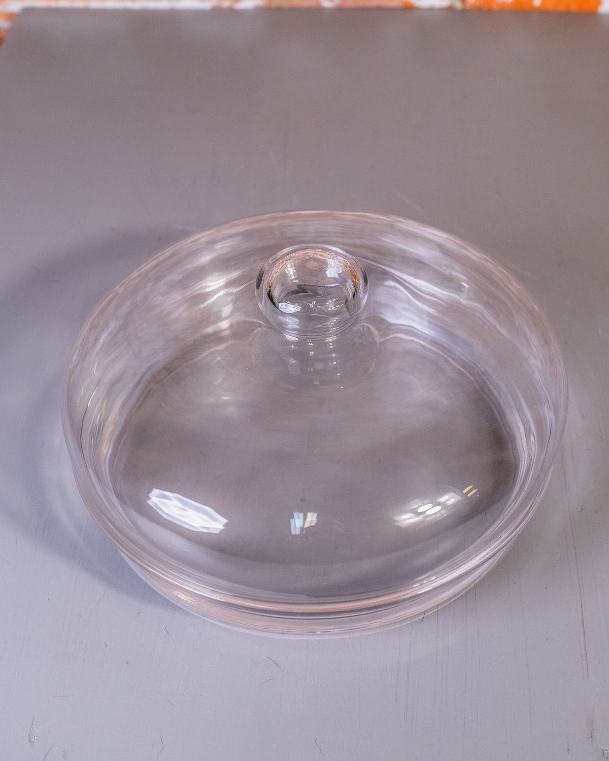 Vintage MCM Glass Domed Pie Plate