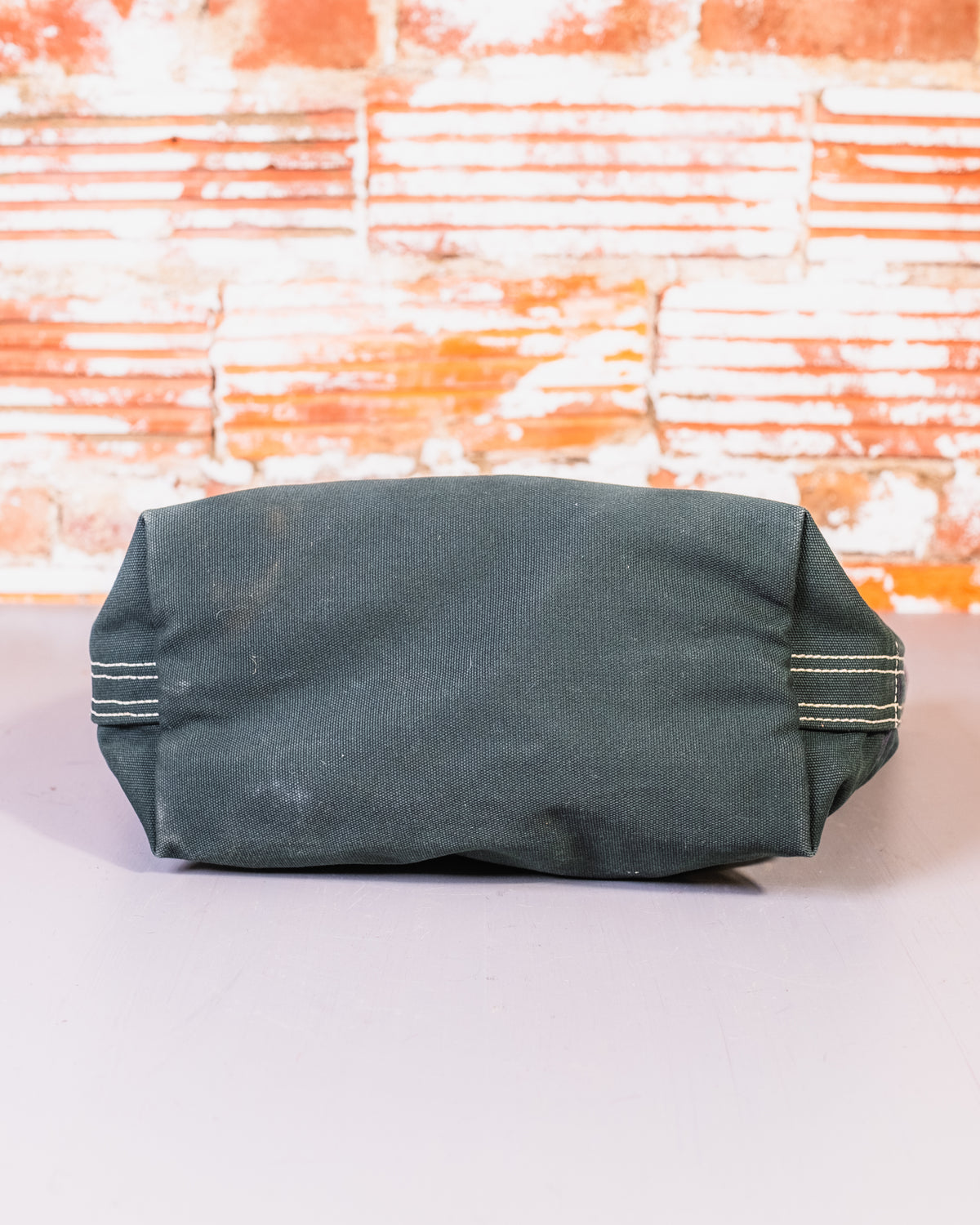 Lands' End Green and Purple Stripe Tote Bag