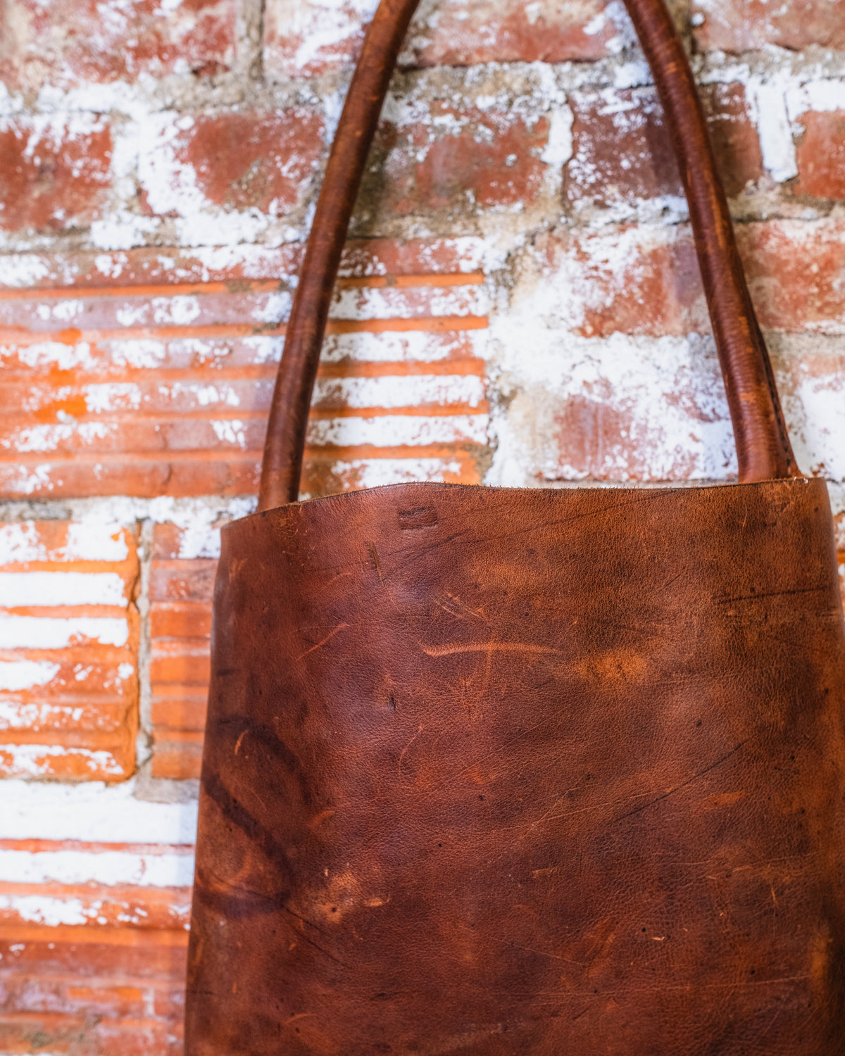 RBRB Handcrafted Raw Leather Tote Bag