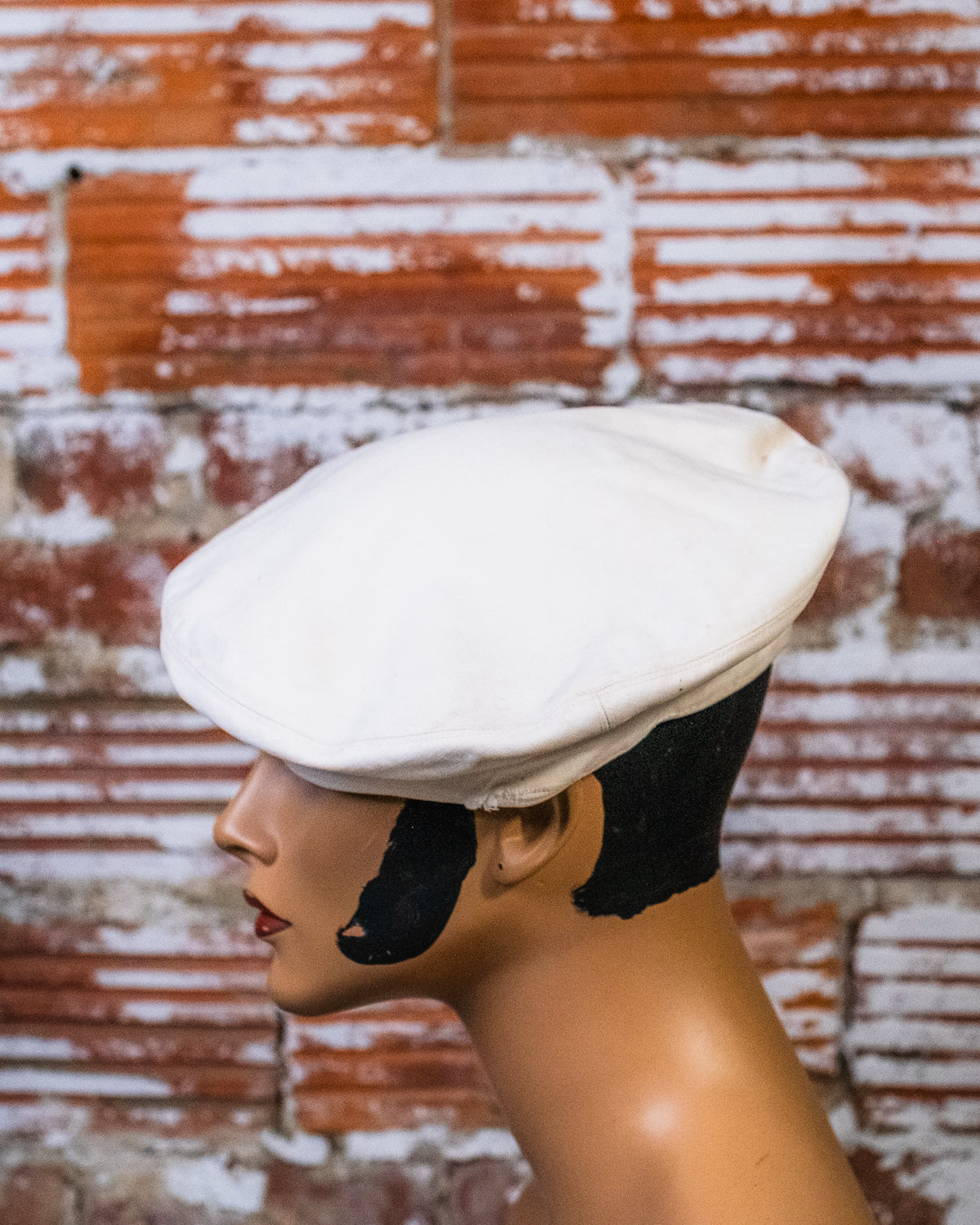 Vintage US Military White Cotton Cover Cap