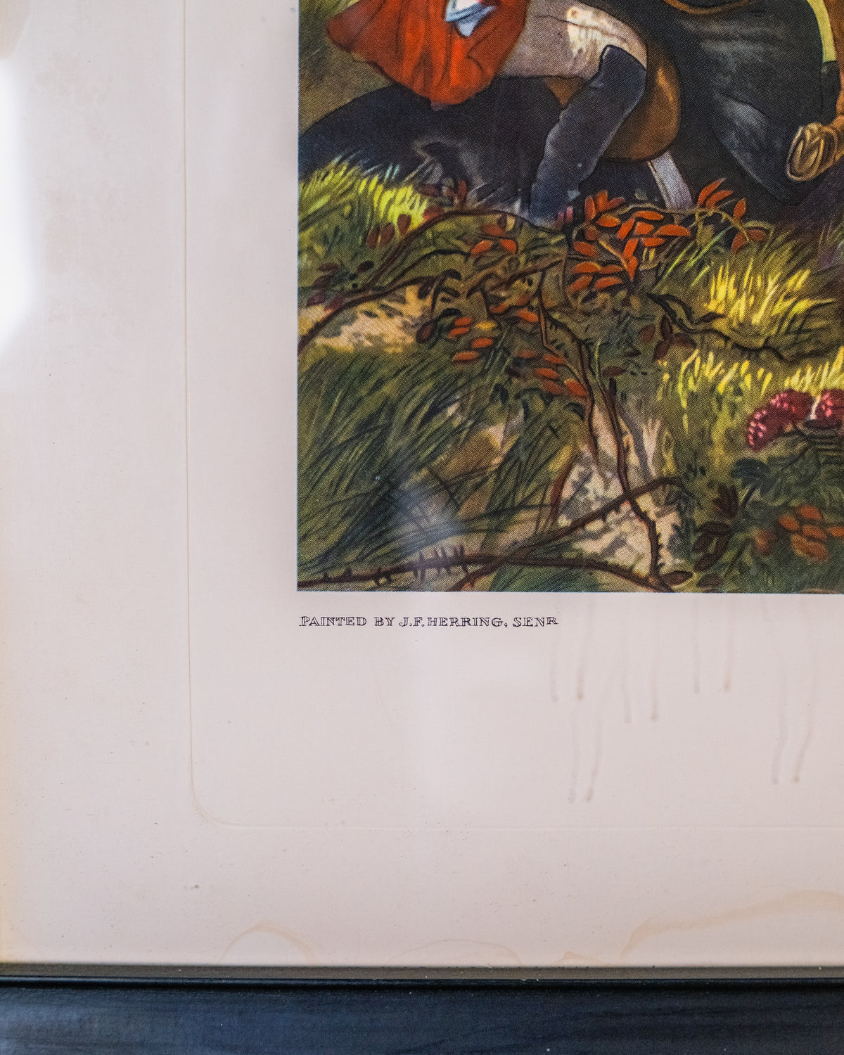 Vintage 1944 End Of The Hunt Herring's Fox Hunting Scene Print Art