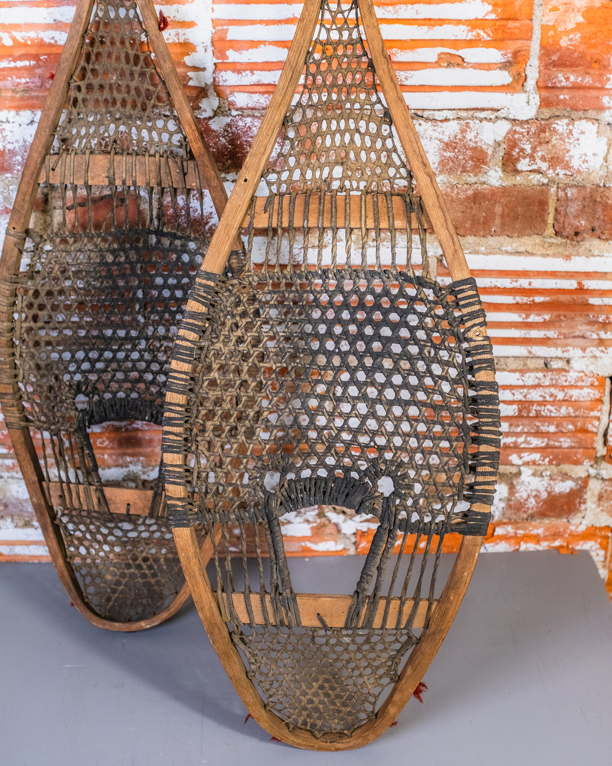 Antique 1920's Wooden Snowshoe Set