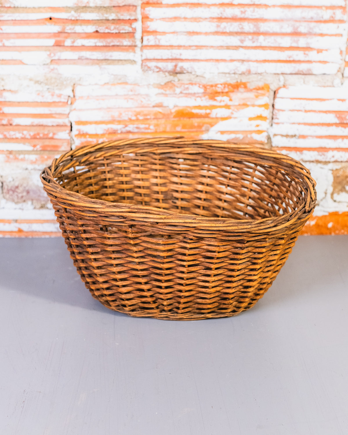 Antique 1900's Handmade Woven Wicker Basket