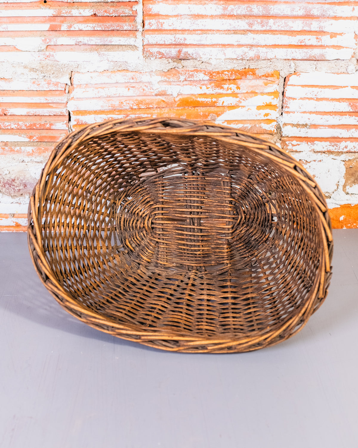 Antique 1900's Handmade Woven Wicker Basket