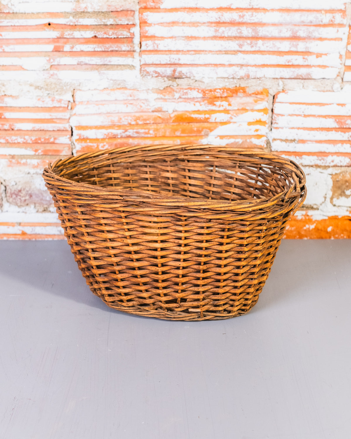 Antique 1900's Handmade Woven Wicker Basket