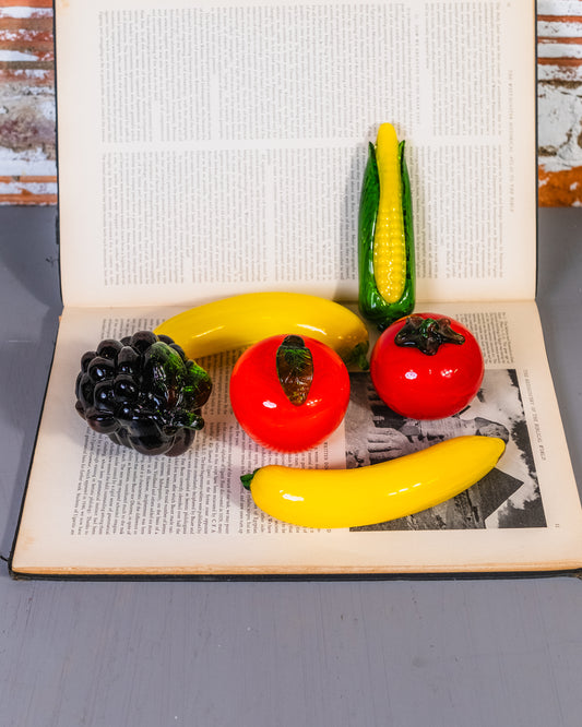 Vintage Murano Glass Fruit & Veggies Set