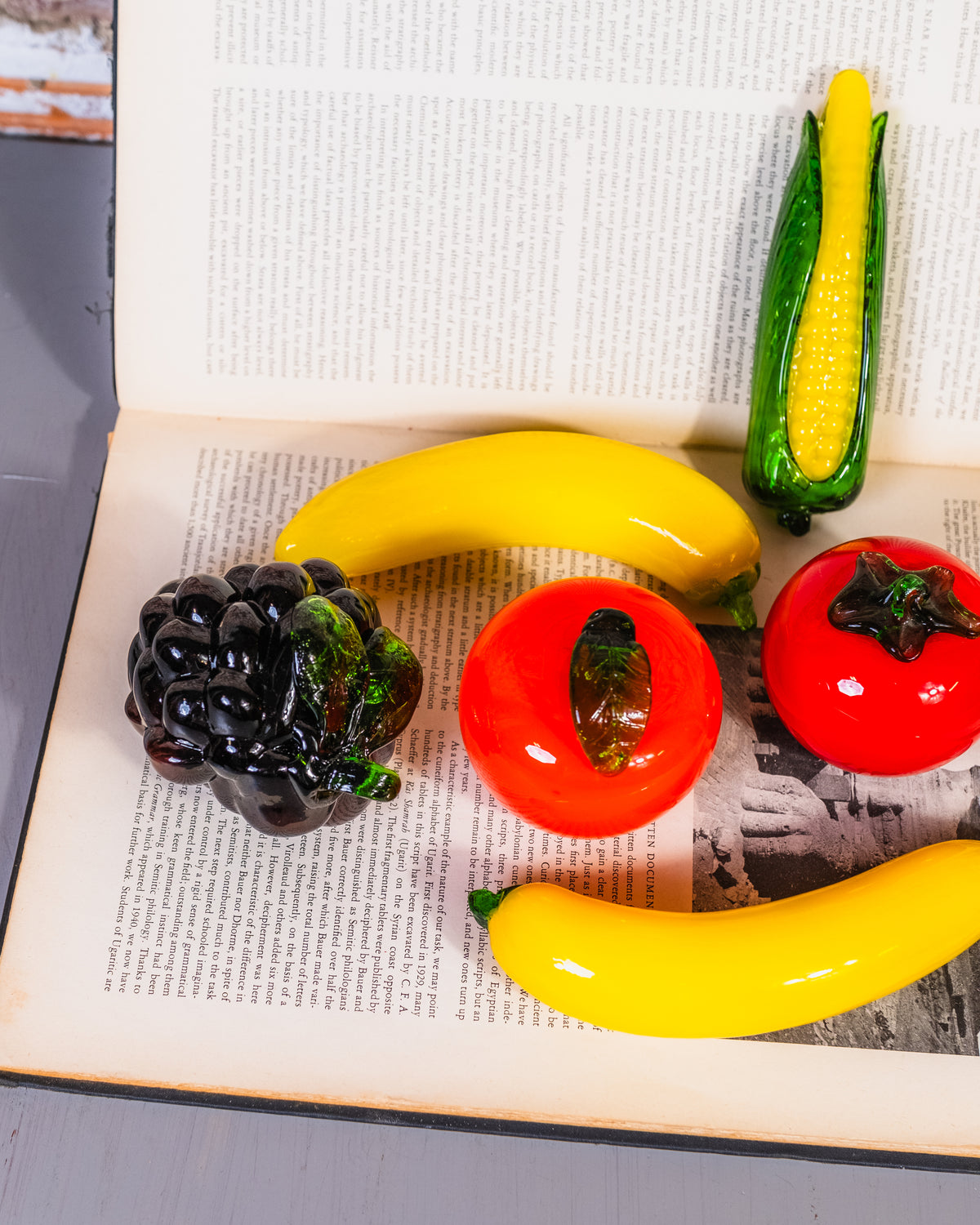 Vintage Murano Glass Fruit & Veggies Set