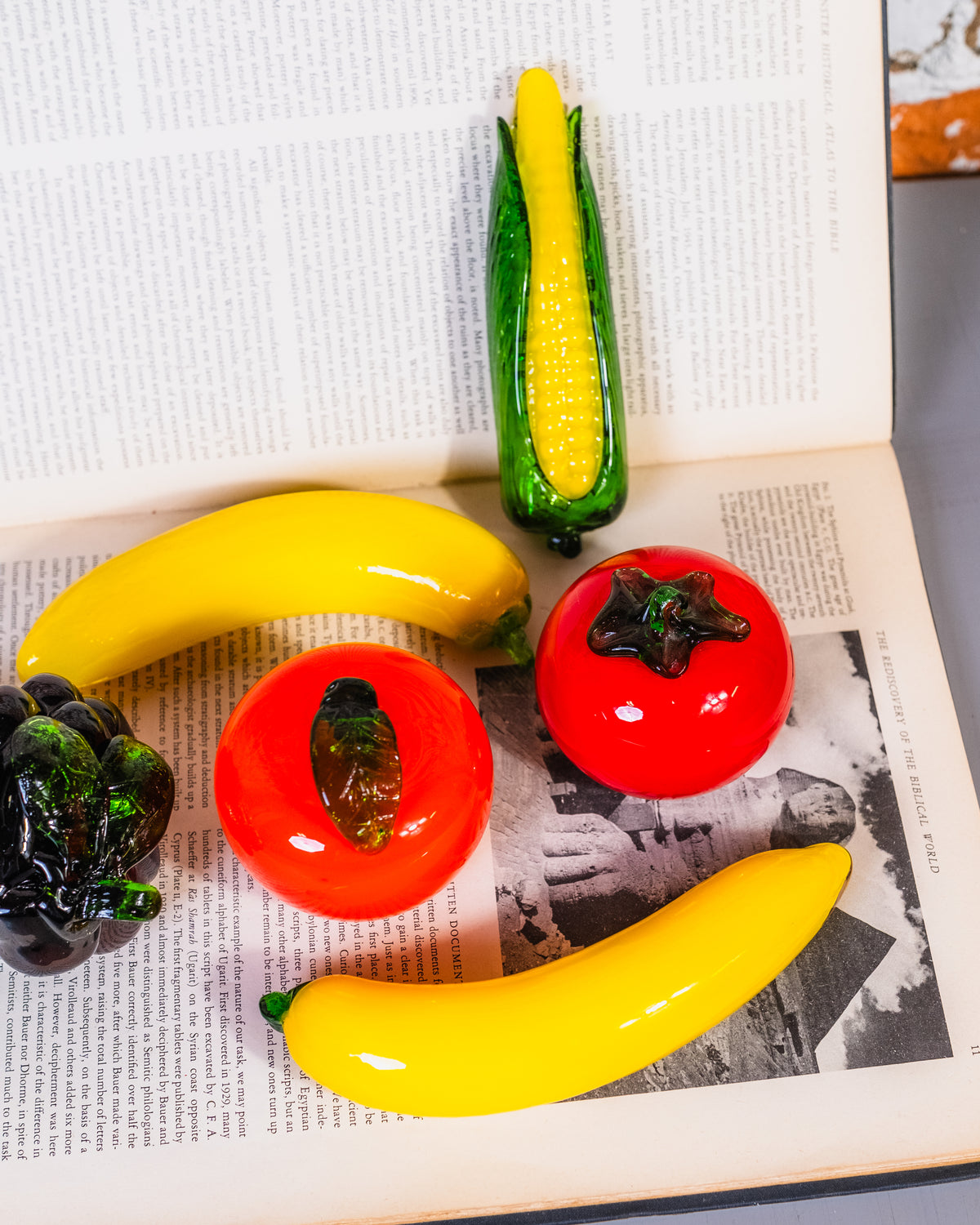 Vintage Murano Glass Fruit & Veggies Set
