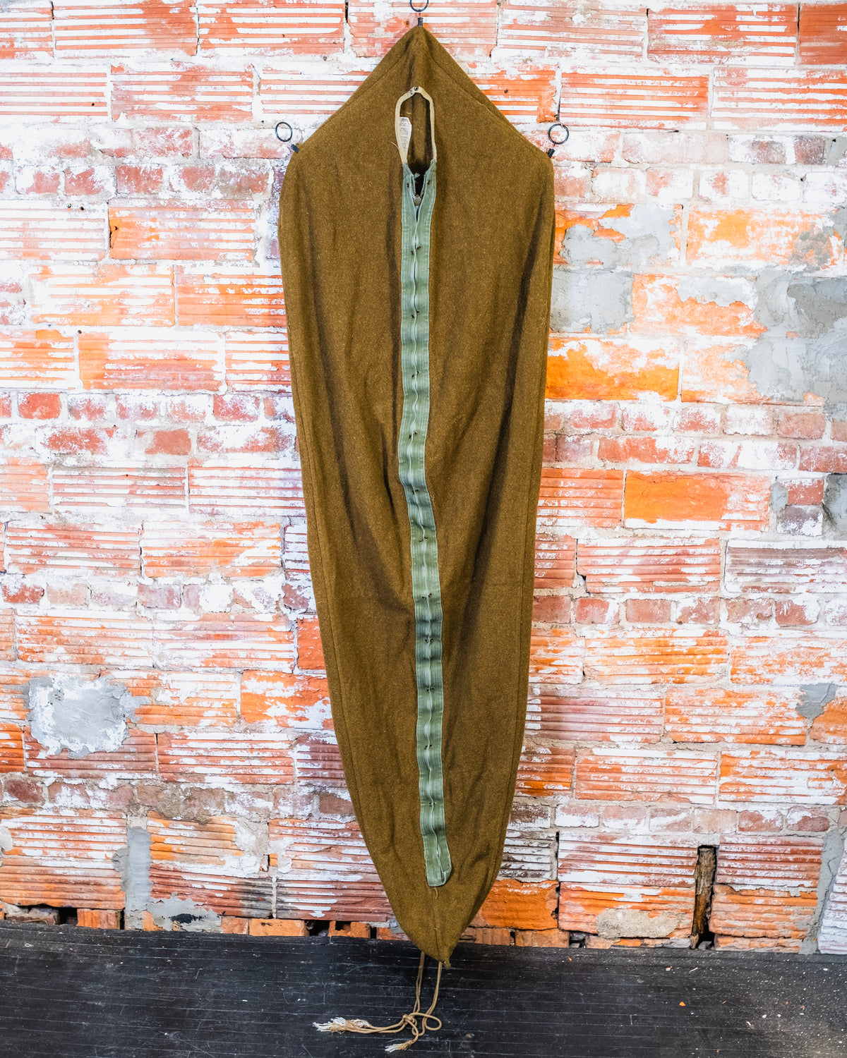 Vintage 1940's WW2 Green Wool Military Sleeping Bag