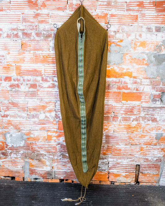 Vintage 1940's WW2 Green Wool Military Sleeping Bag