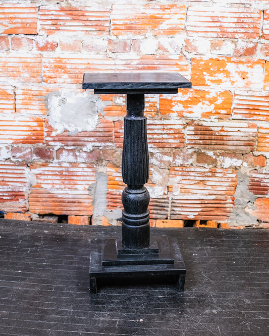 Antique Victorian Black Painted Pedestal Table