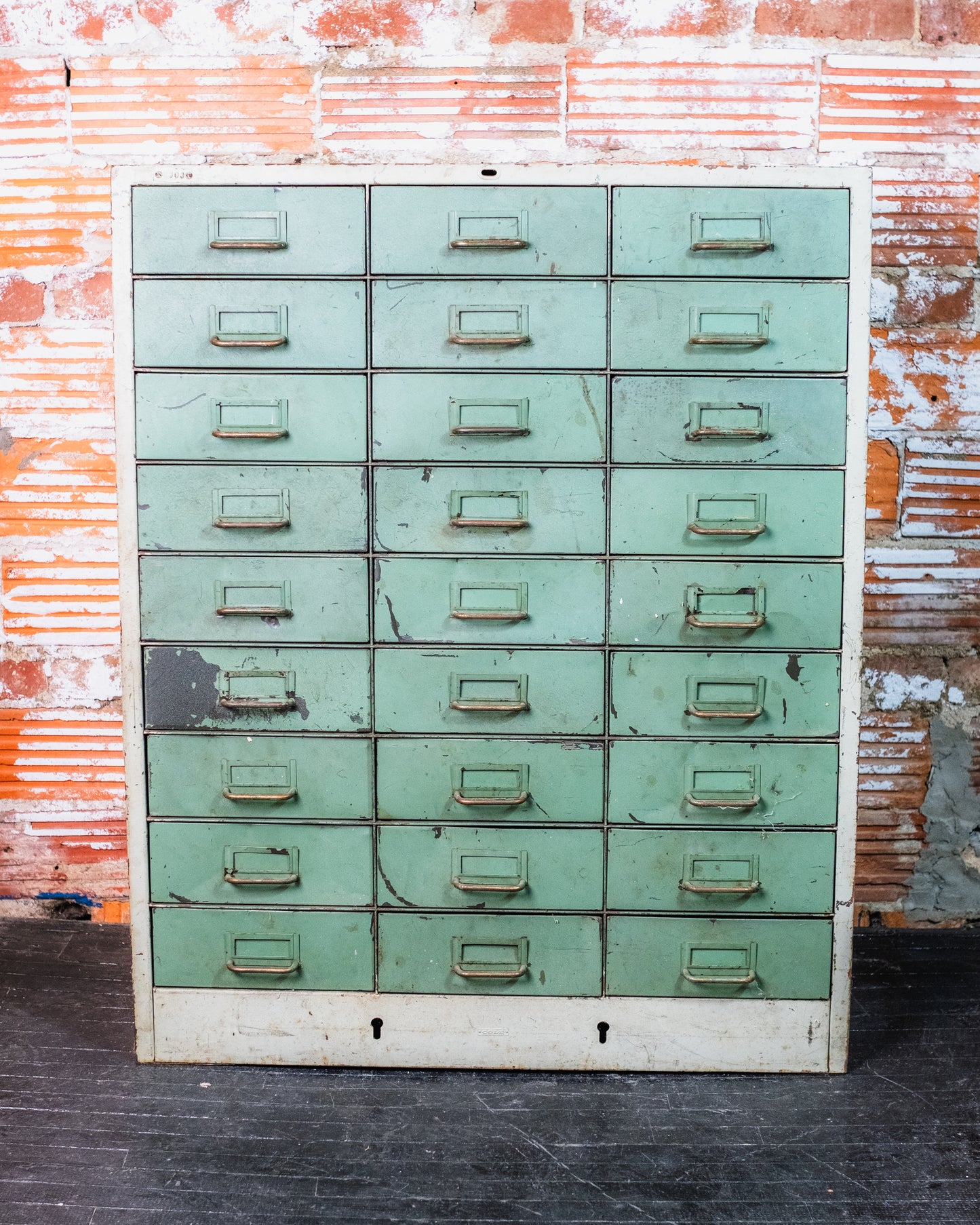 Vintage Industrial Metal Catalog File Cabinet