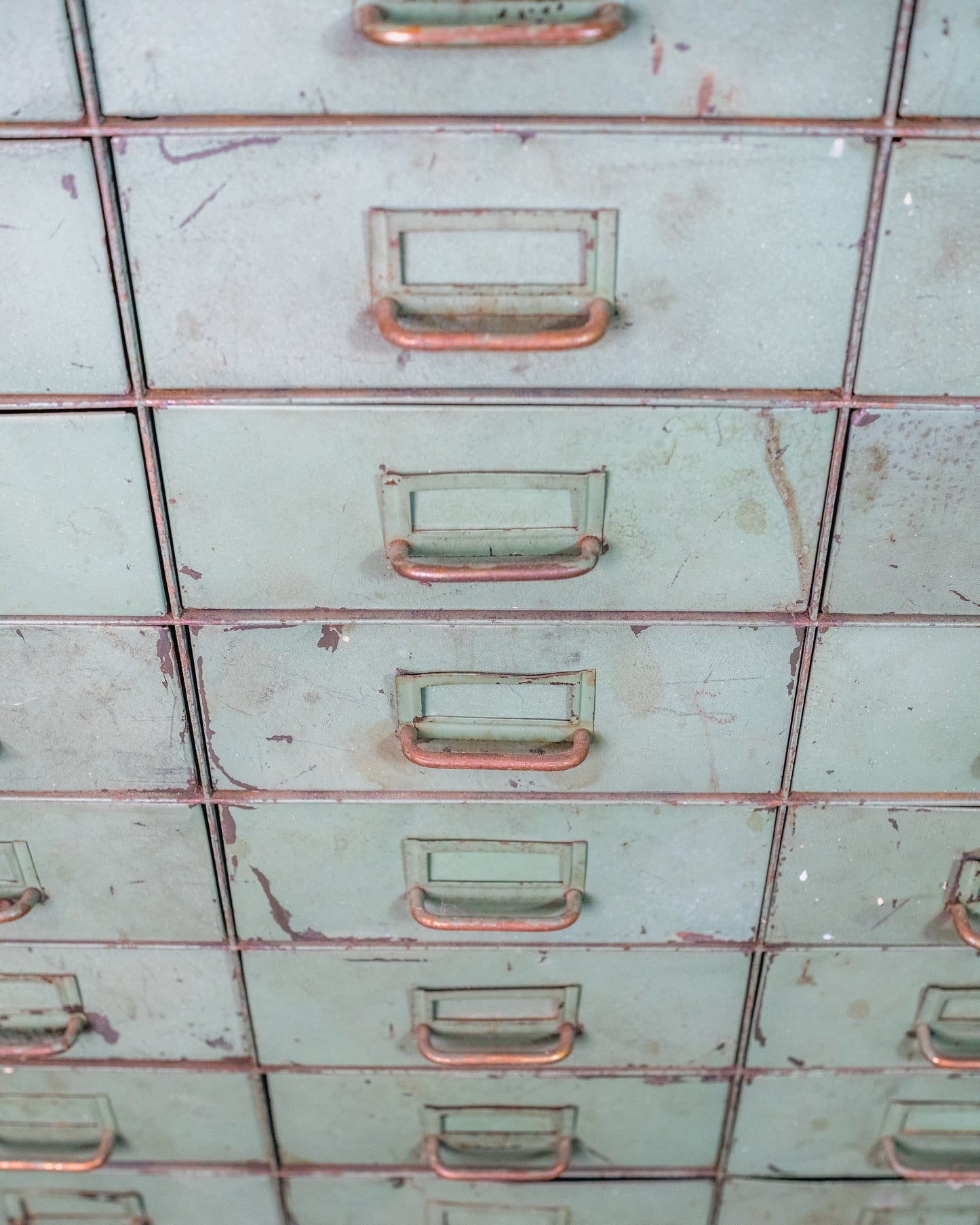 Vintage Industrial Metal Catalog File Cabinet