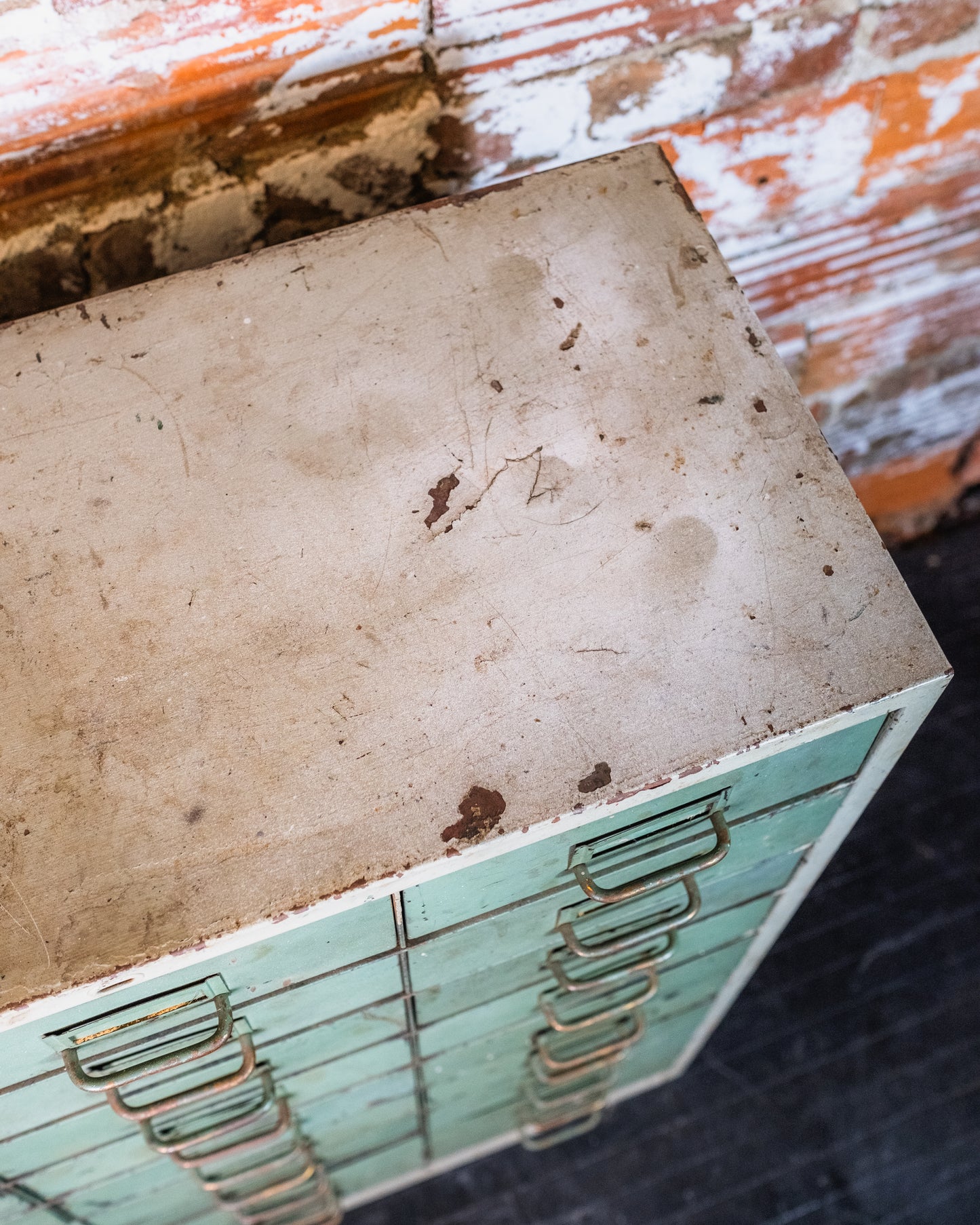Vintage Industrial Metal Catalog File Cabinet