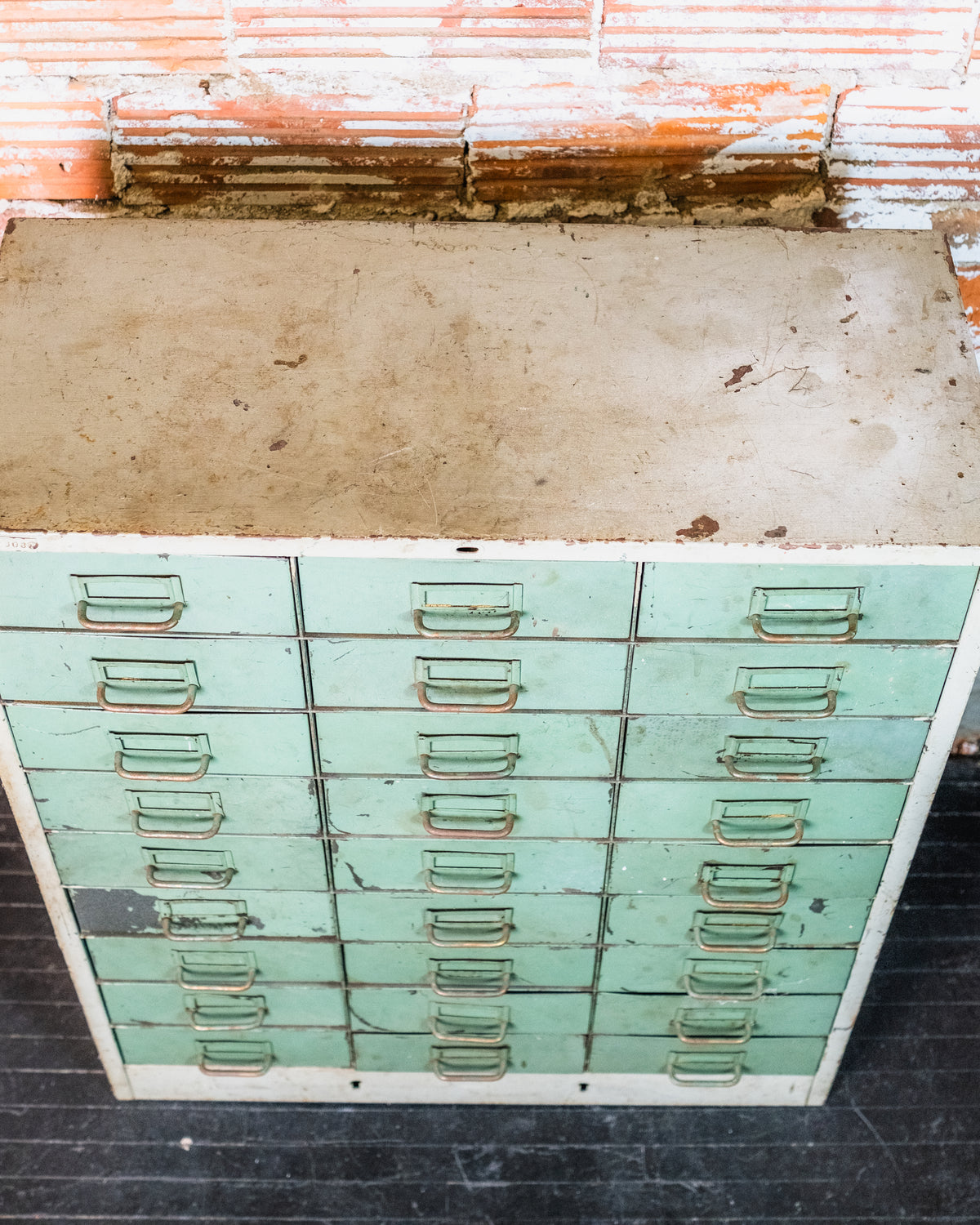 Vintage Industrial Metal Catalog File Cabinet