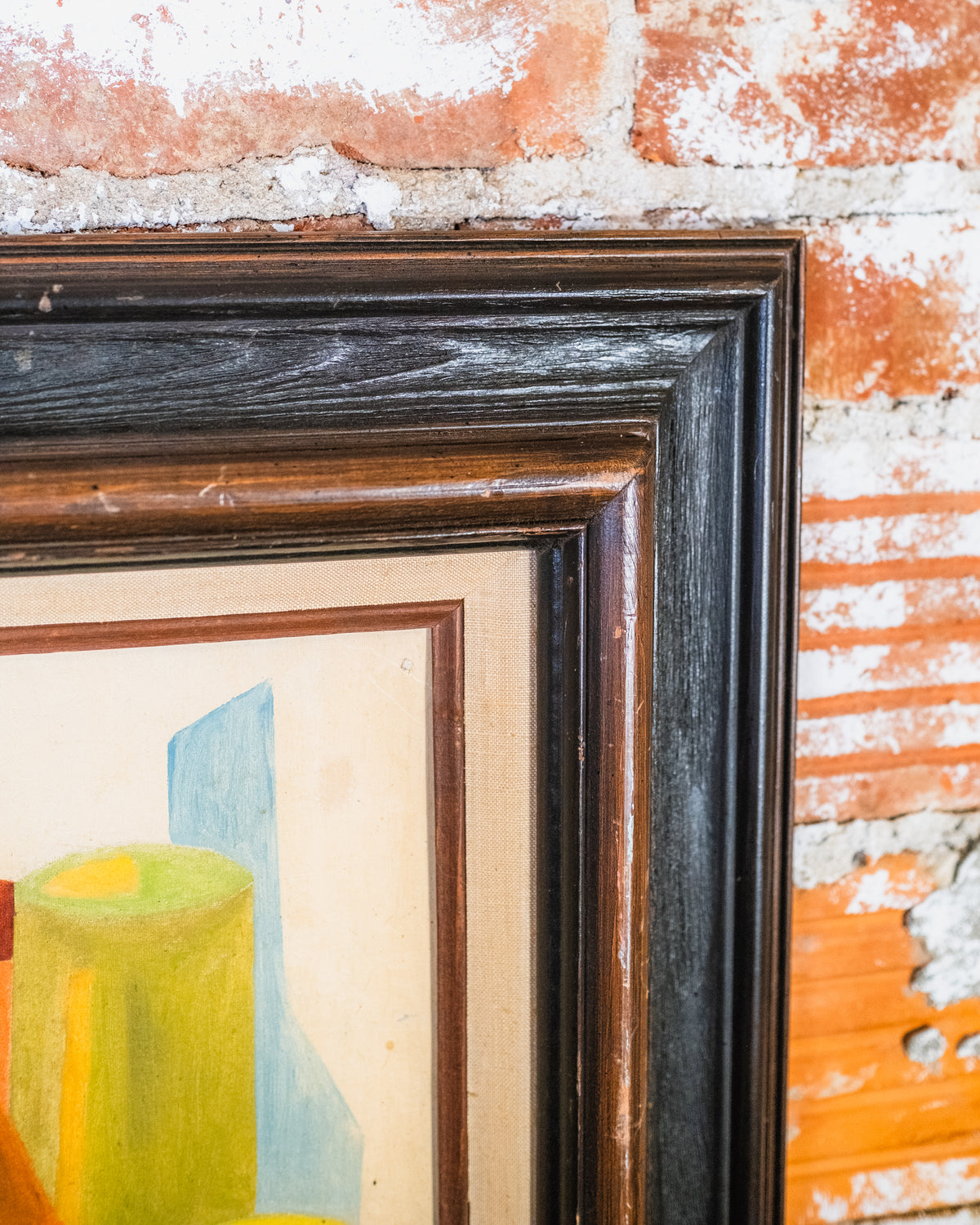 Vintage 1950s Abstract Vase Still Life Oil Painting